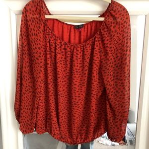 Orange Off the Shoulder Vince Camuto Top